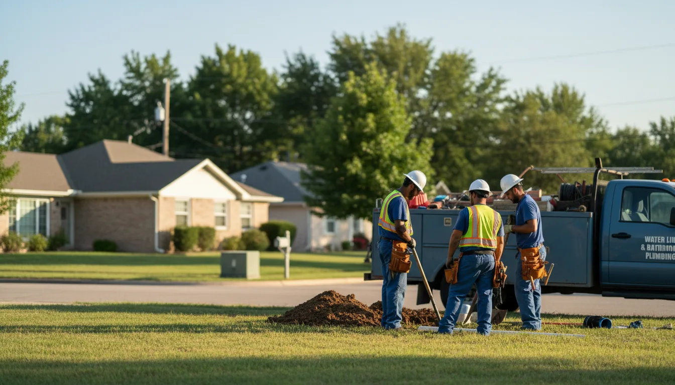 Residential water line and bathroom plumbing service in Wolf, WY